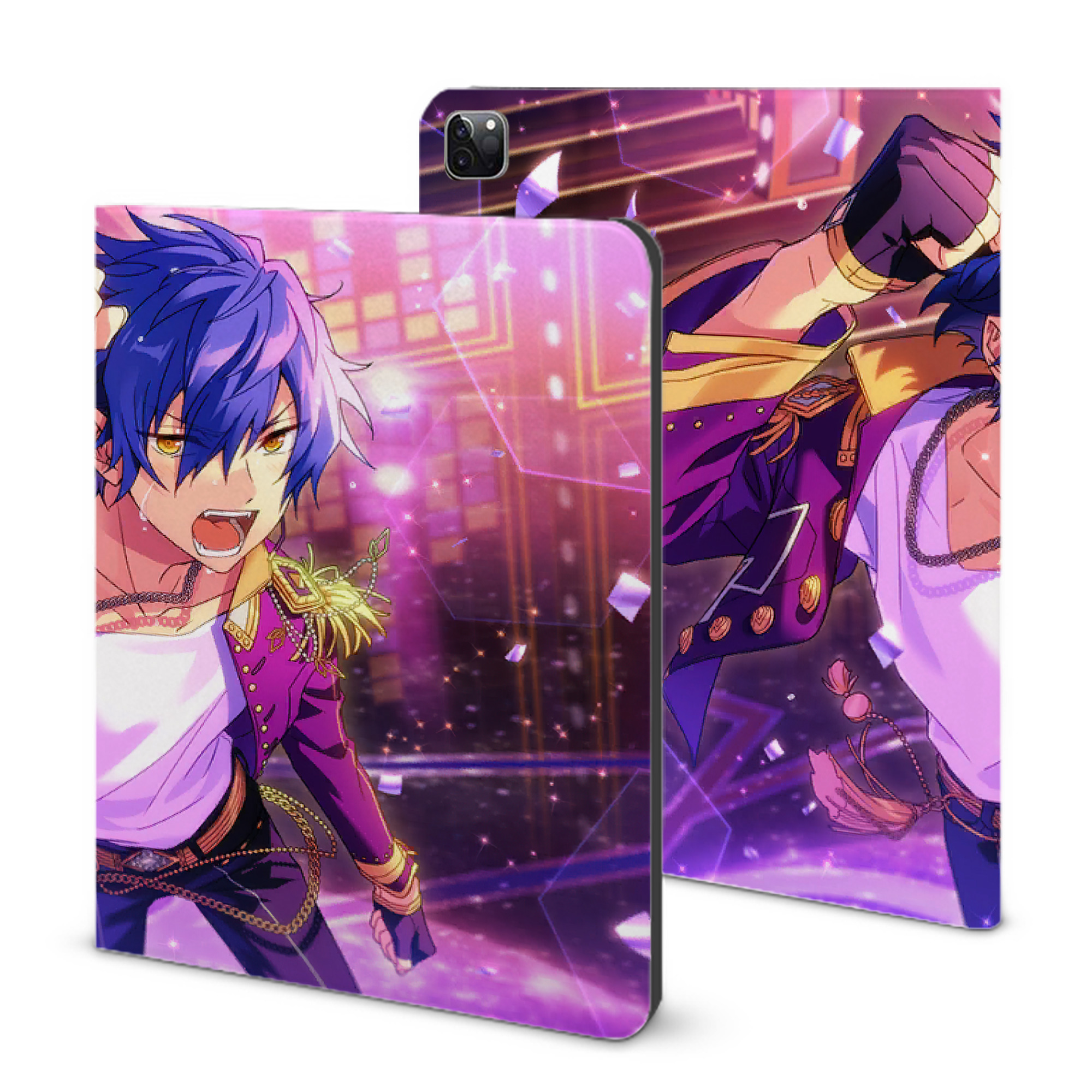 （画像用） あんさんぶるスターズ! Ensemble Stars IPad ケース ブック型 PUレザー TPU 耐衝撃 軽量 薄型 ペン収納なし 全面保護 IPad 各モデル対応